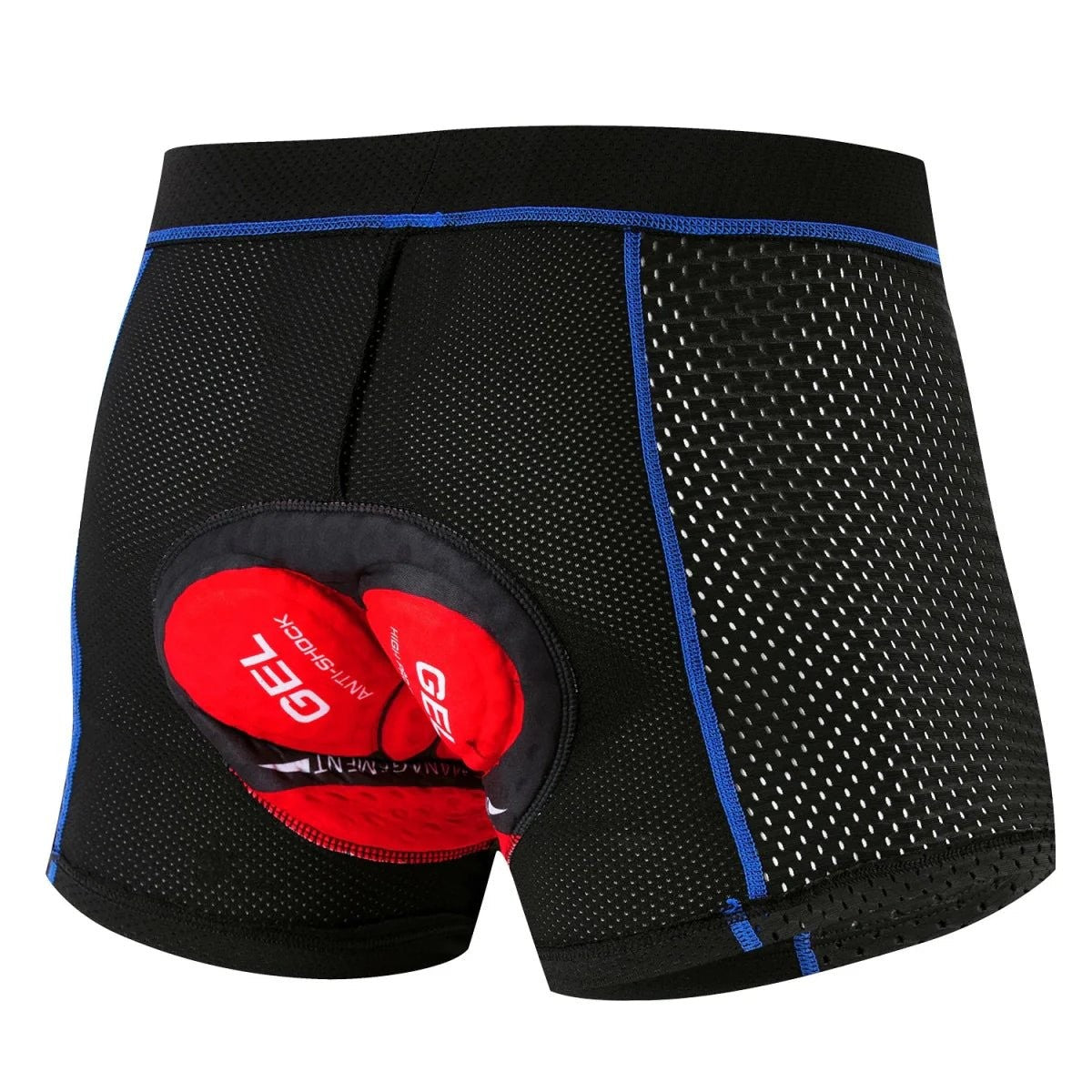 Men's Cycling Base Layer – 5D Foam Padded Breathable Mesh - Blue