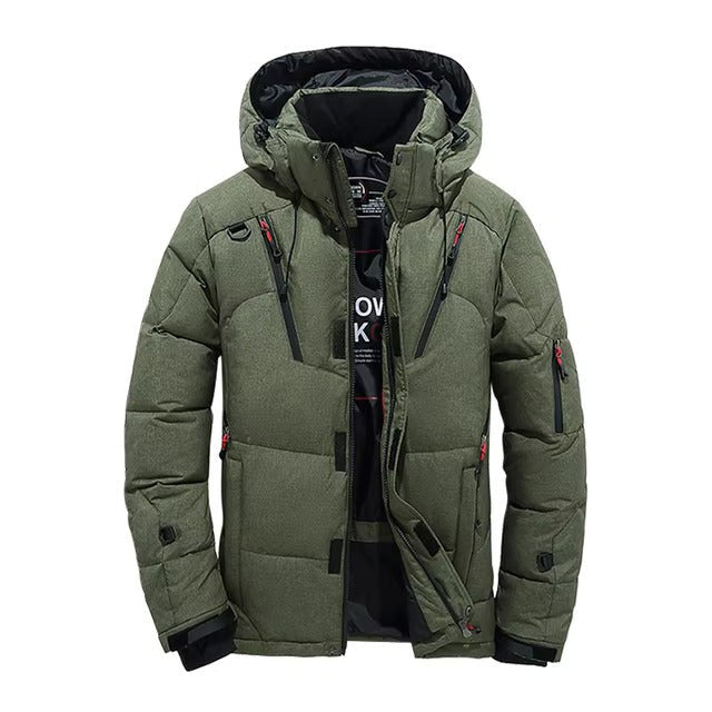 Men's Down Jacket – Waterproof Windproof Insulated Winter Coat - Green