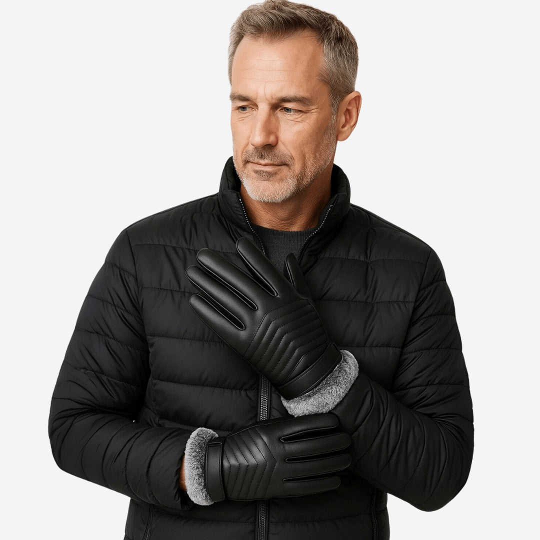 Men's Fleece Gloves – Wind-Resistant Touchscreen Grip