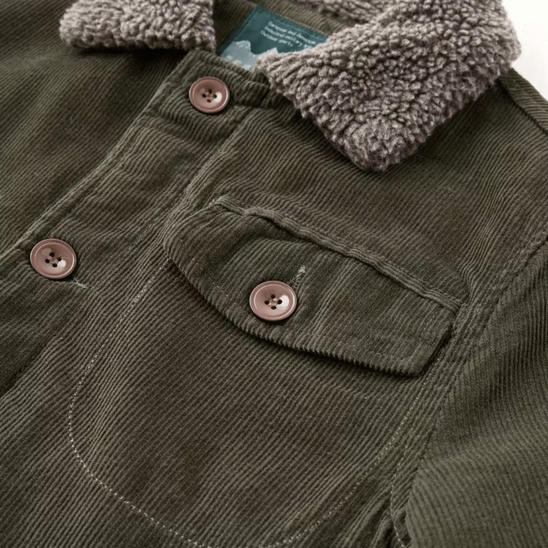 Men's Fleece-Lined Cotton Jacket – Wind-Resistant Outdoor