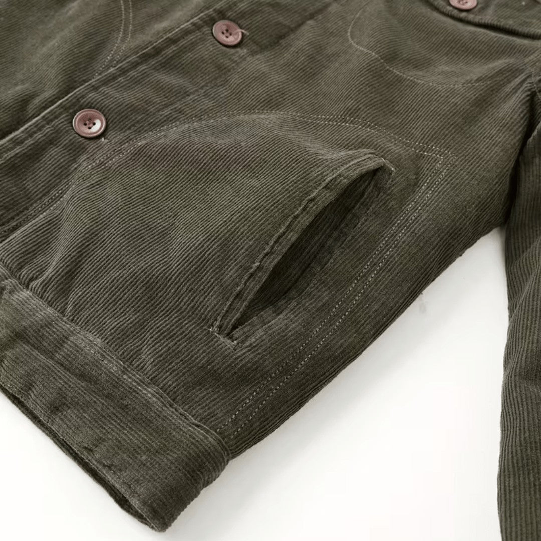 Men's Fleece-Lined Cotton Jacket – Wind-Resistant Outdoor