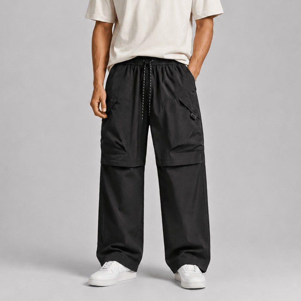 Men's Hiking Pants – Windproof Water-Resistant Trail - Black