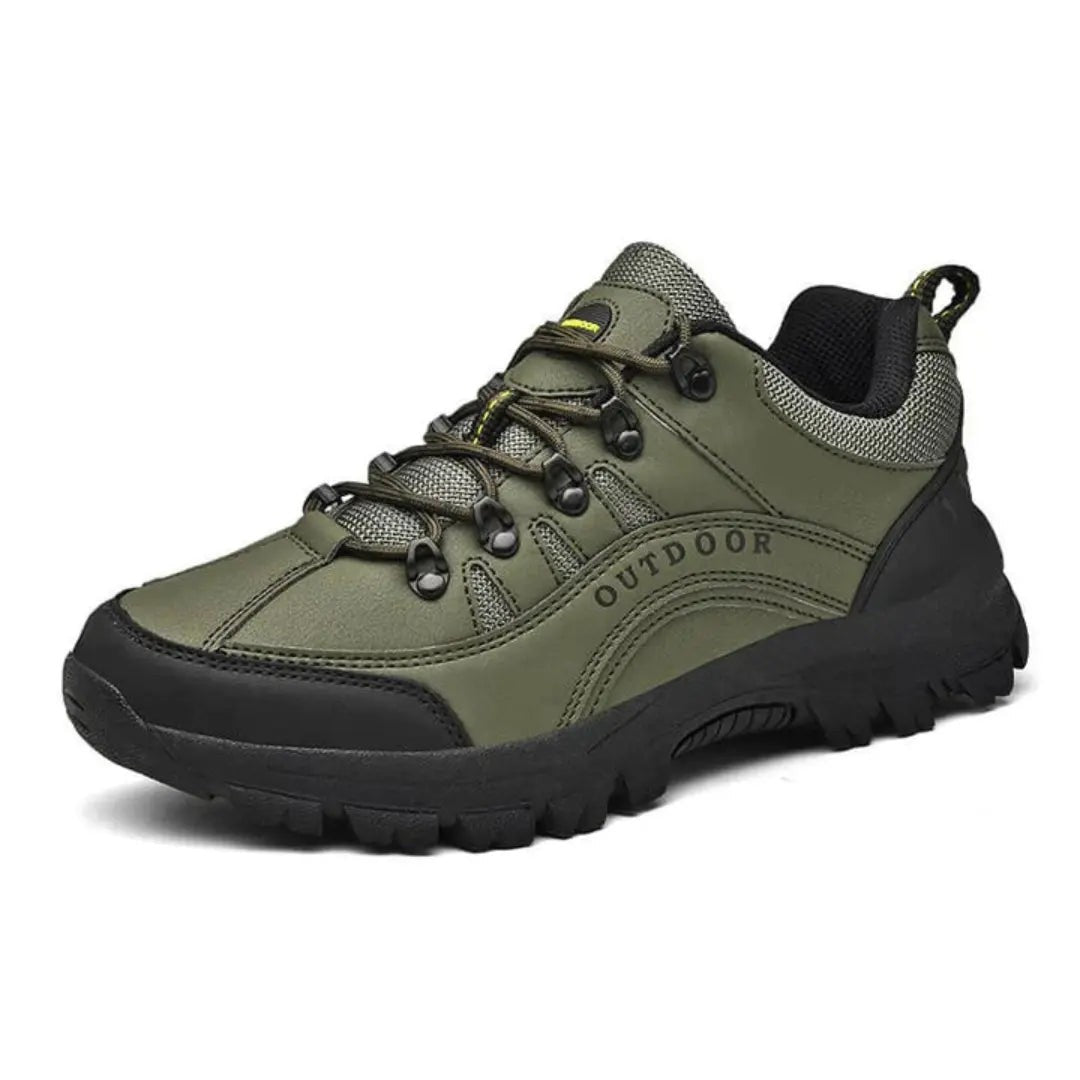 Men's Hiking Shoes – Waterproof Wide Toe Box Trail Shoes - Green