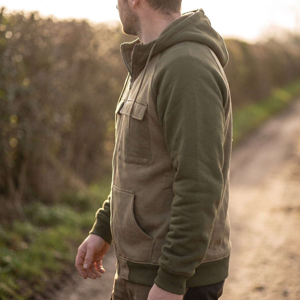 Men's Hooded Fleece Jacket – Full-Zip Lightweight Warm Layer