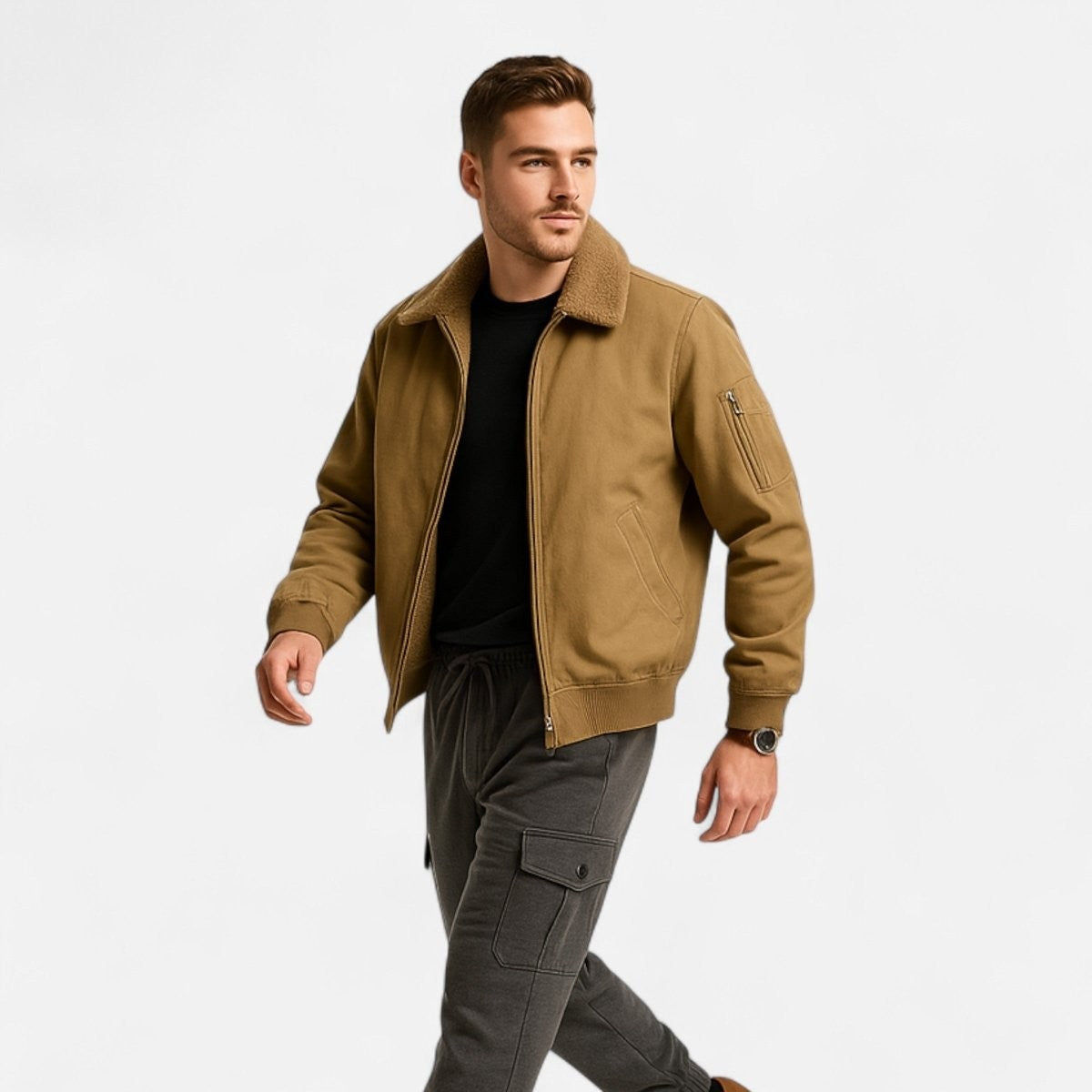 Men's Insulated Cotton Jacket – Warm Outdoor Winter Layer