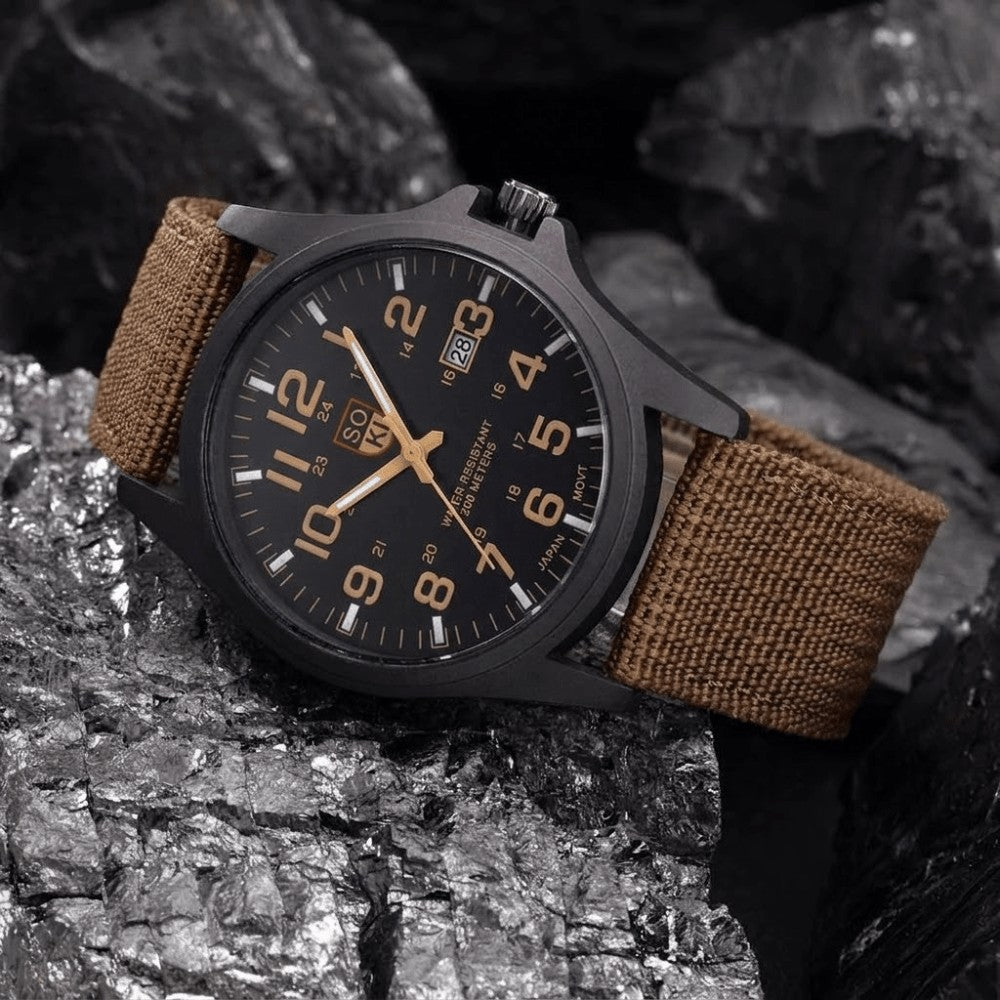 Men's Outdoor Watch – Water-Resistant Stopwatch Backlit