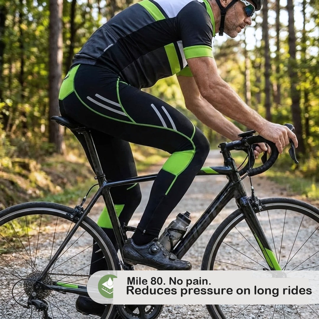 Men's Padded Cycling Pants – Long Bike Tights with Gel Chamois