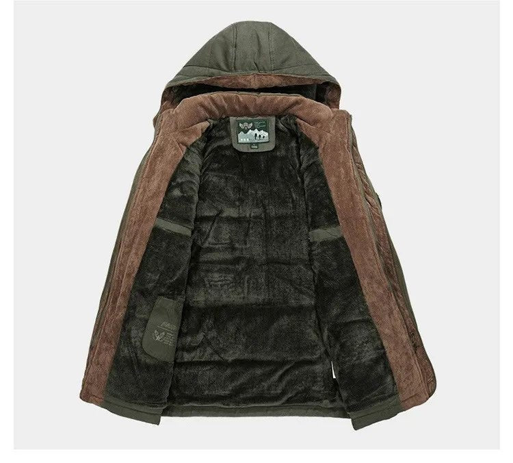 Men's Padded Winter Jacket – Insulated Detachable Hood