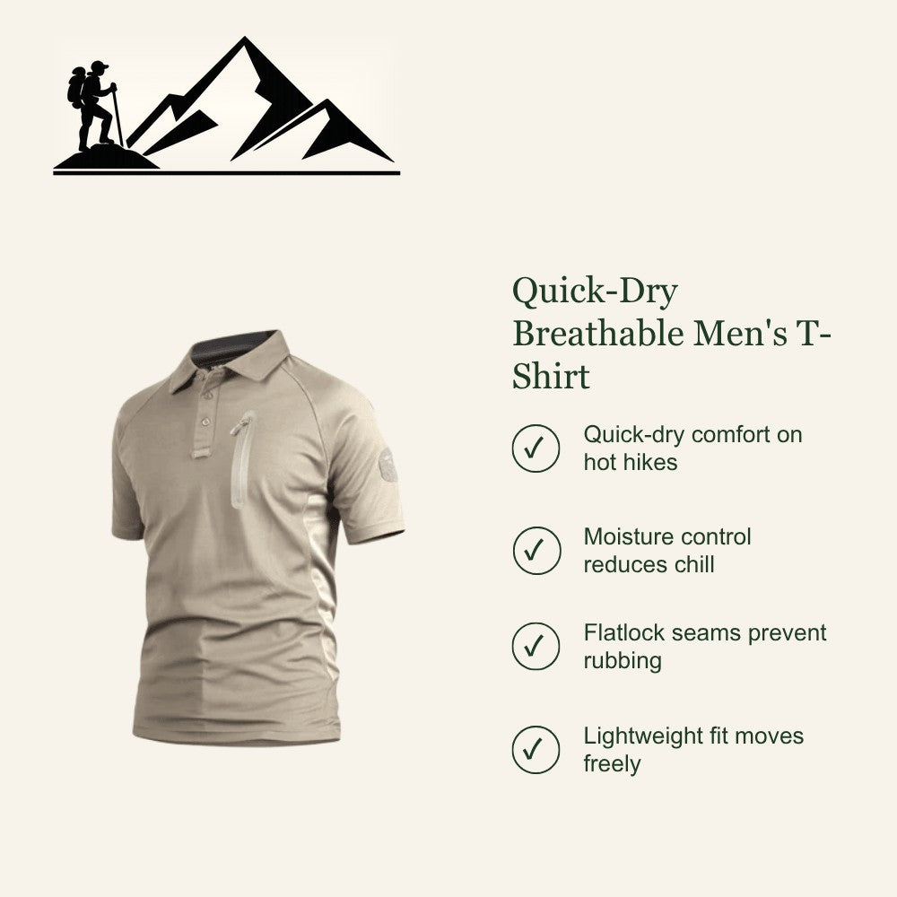 Men's Quick-Dry T-Shirt – Breathable Outdoor Training Tee
