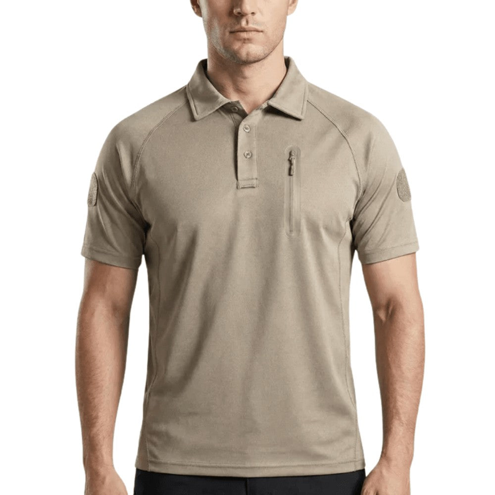 Men's Quick-Dry T-Shirt – Breathable Outdoor Training Tee - Khaki