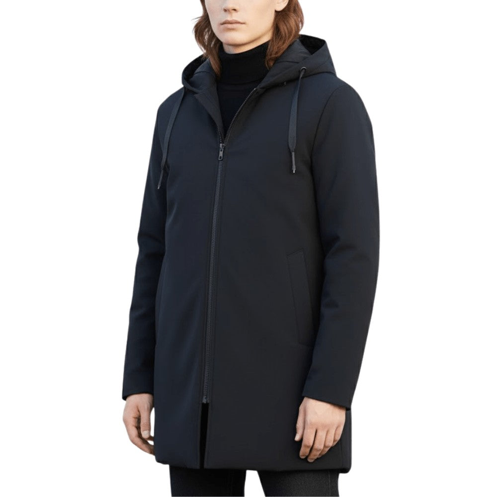 Men's Quilted Winter Coat – Hooded Insulated Padding