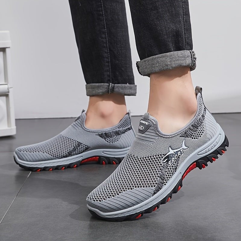 Men's Slip-On Walking Shoes – Breathable Mesh Sneakers
