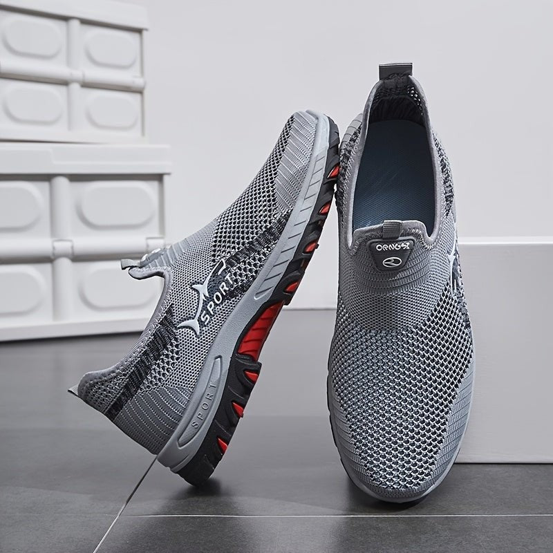 Men's Slip-On Walking Shoes – Breathable Mesh Sneakers