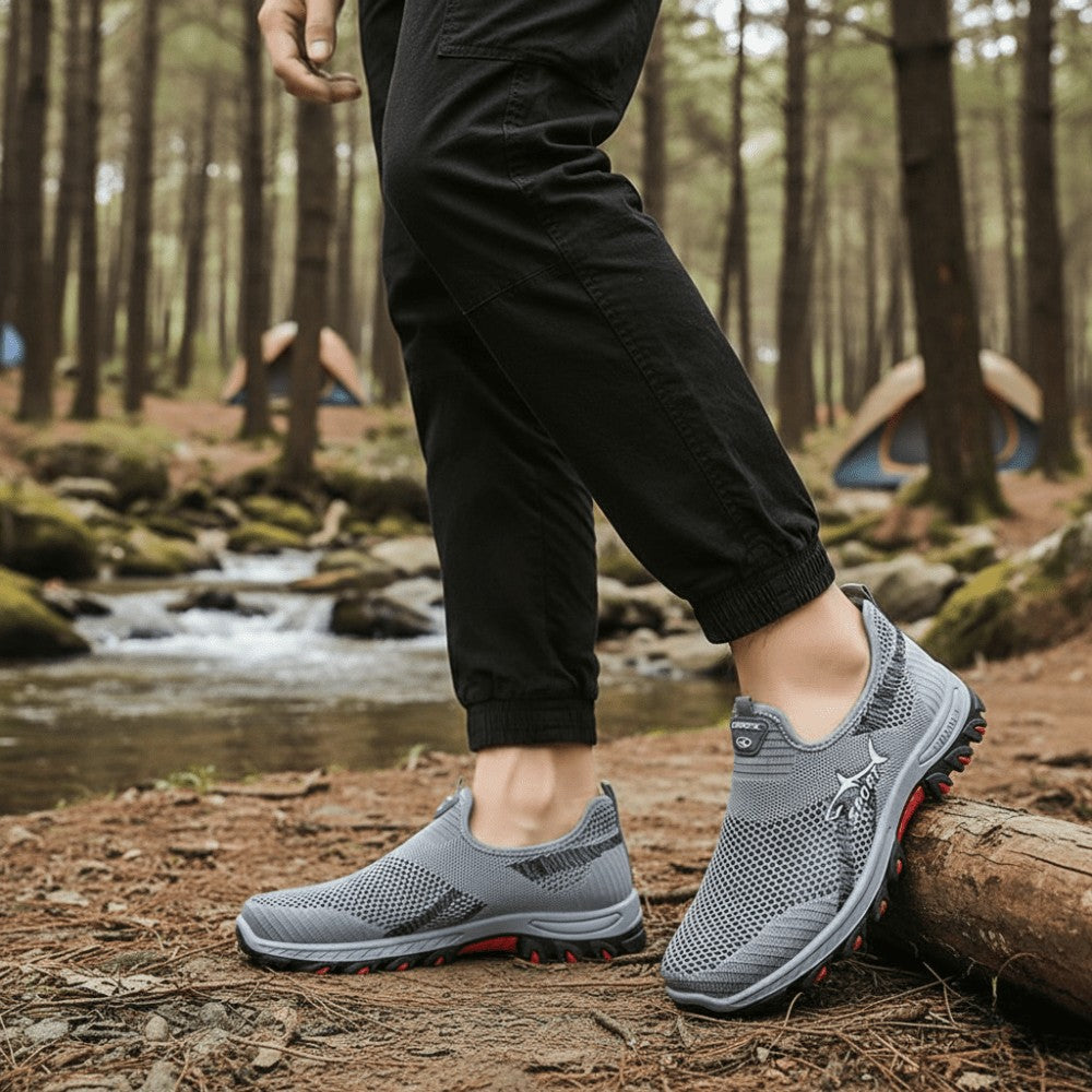 Men's Slip-On Walking Shoes – Breathable Mesh Sneakers