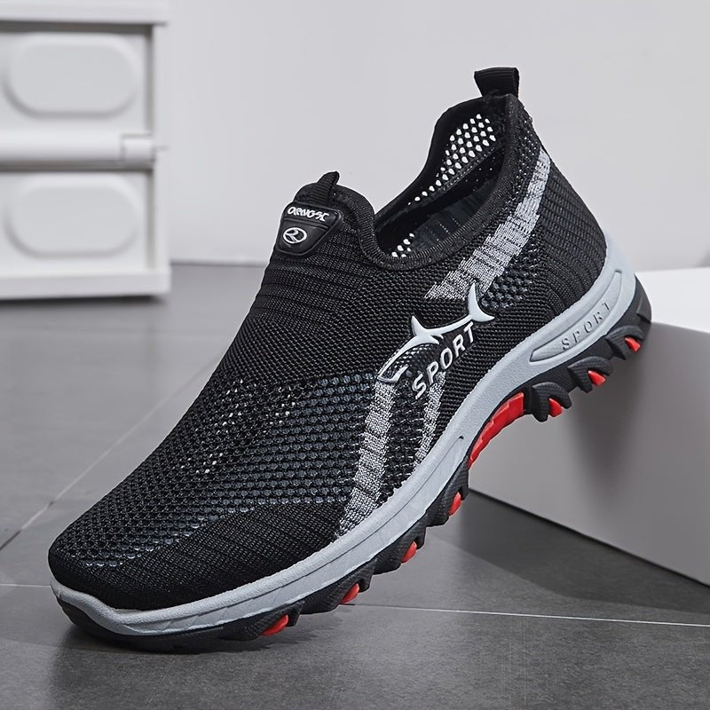 Men's Slip-On Walking Shoes – Breathable Mesh Sneakers