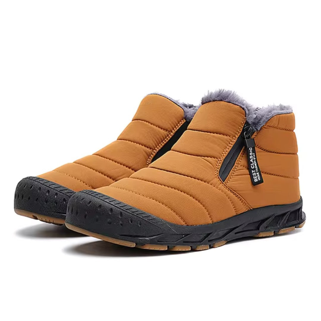 Men's Snow Boots – Waterproof Fleece-Lined Winter Boots - Yellow