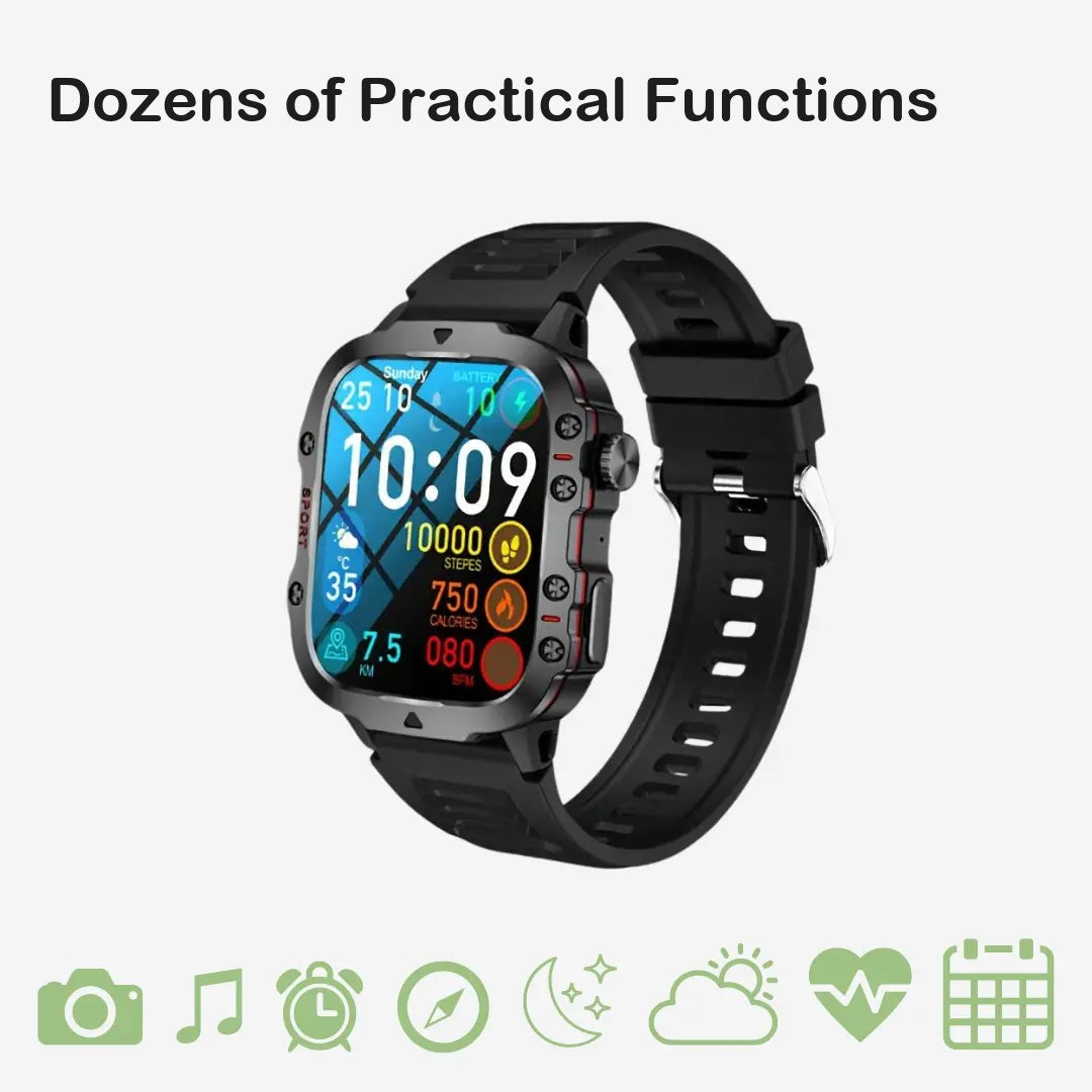 Men's Sport Smartwatch – IP68 Waterproof Fitness Watch, 100+ Modes