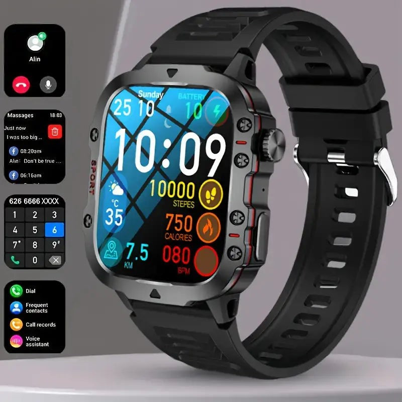 Men's Sport Smartwatch – IP68 Waterproof Fitness Watch, 100+ Modes