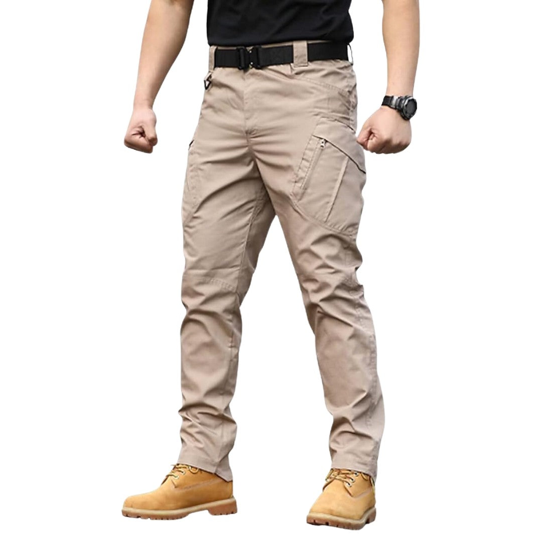 Men's Tactical Cargo Pants – Water-Resistant Ripstop Work Pants - Khaki