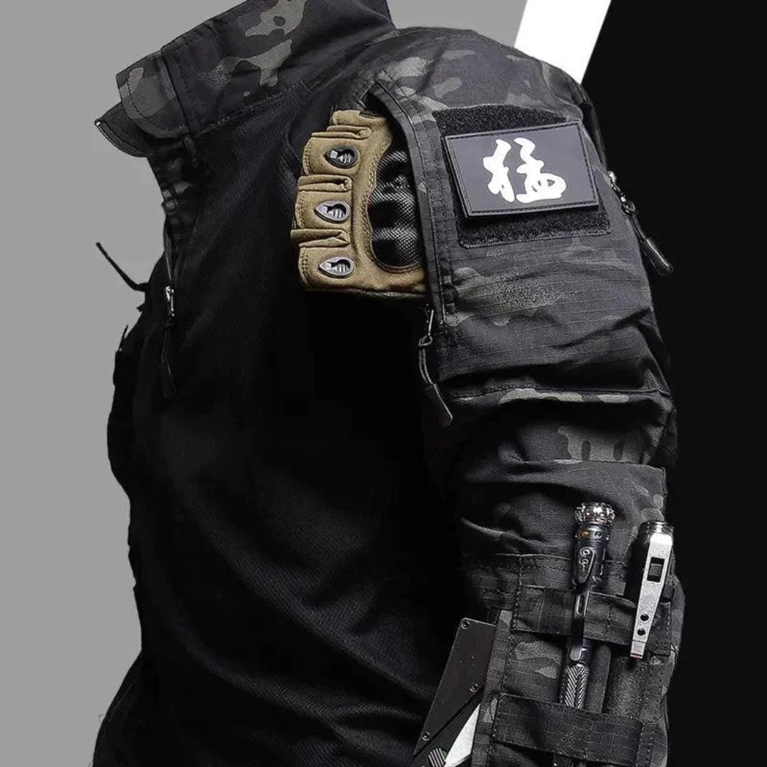 Men's Tactical Uniform Set – Camo Jacket & Pants Outdoor Combat Suit