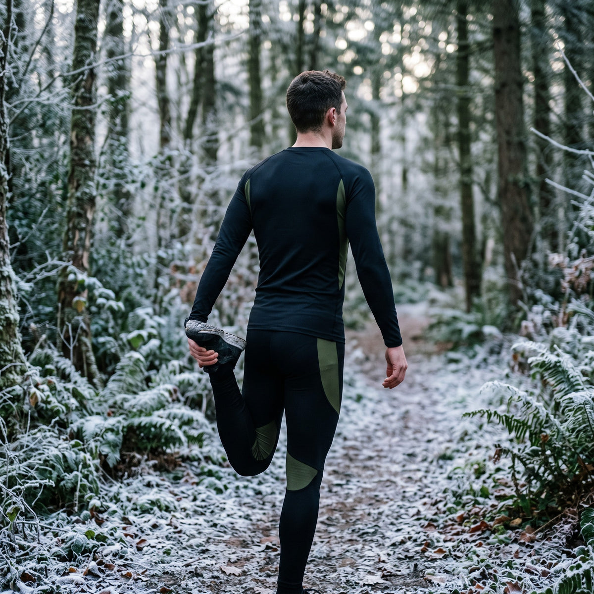 Men's Thermal Base Layer Set – Fleece-Lined Stretch Long Underwear