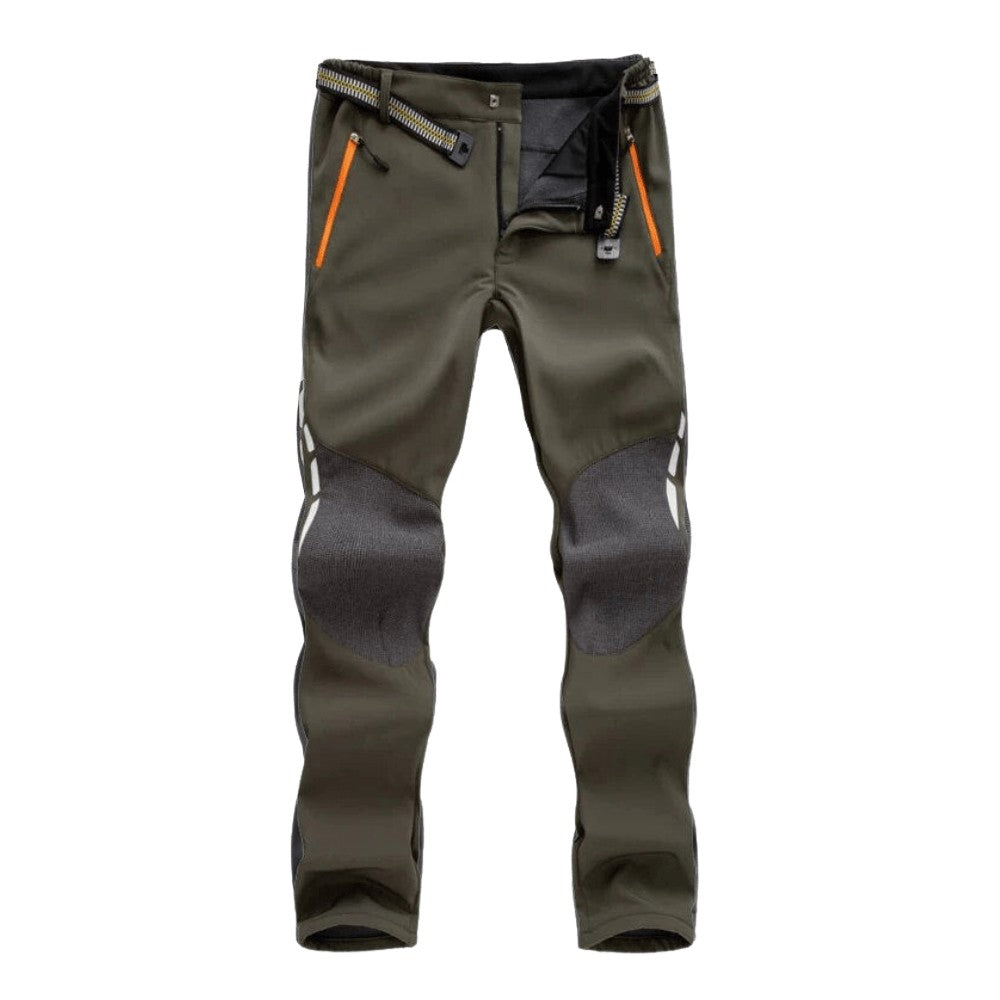 Men's Waterproof Hiking Pants – Insulated Fleece-Lined Softshell