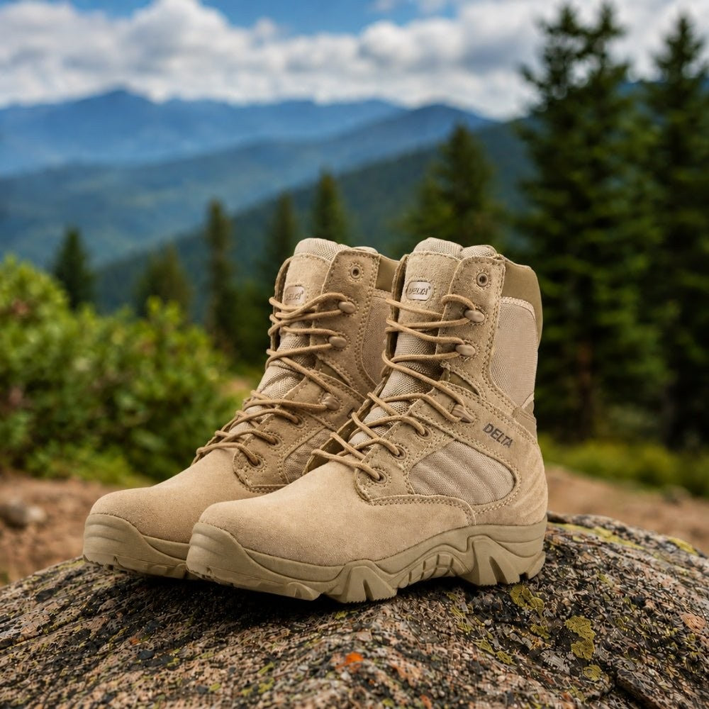 Men's Waterproof Hiking Shoes – Anti-Slip Leather Grip