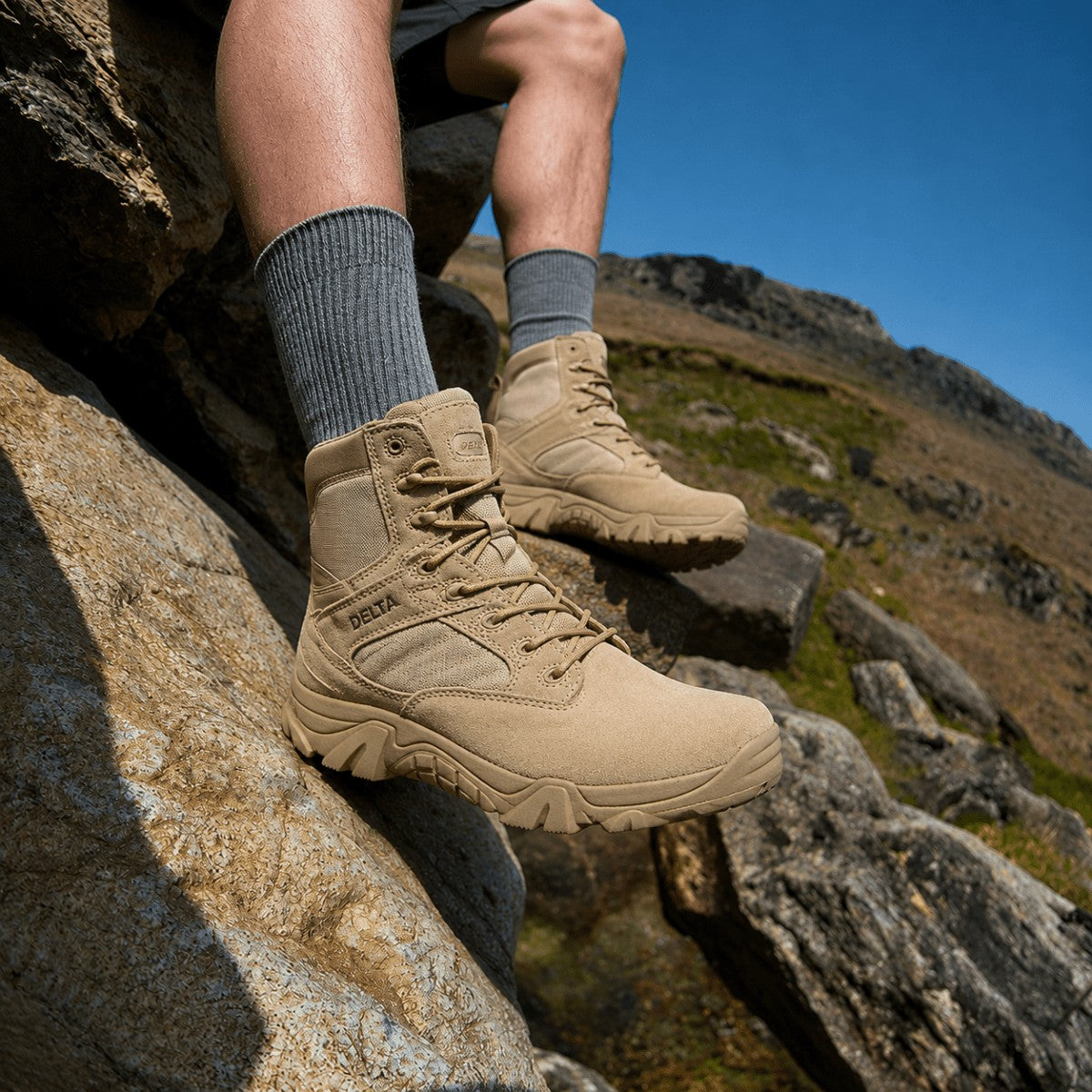Men's Waterproof Hiking Shoes – Anti-Slip Leather Grip
