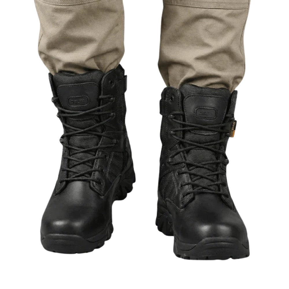 Men's Waterproof Hiking Shoes – Anti-Slip Leather Grip - Black