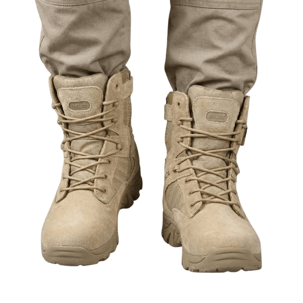 Men's Waterproof Hiking Shoes – Anti-Slip Leather Grip - Khaki