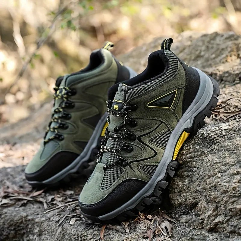 Men's Waterproof Hiking Shoes – Low-Top Wide Toe Box Trail Shoes