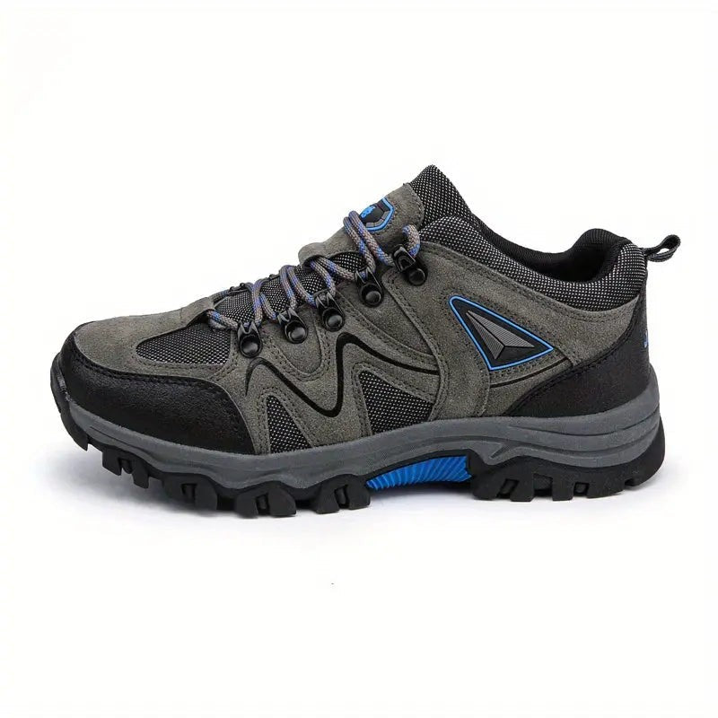 Men's Waterproof Hiking Shoes – Low-Top Wide Toe Box Trail Shoes - Gray