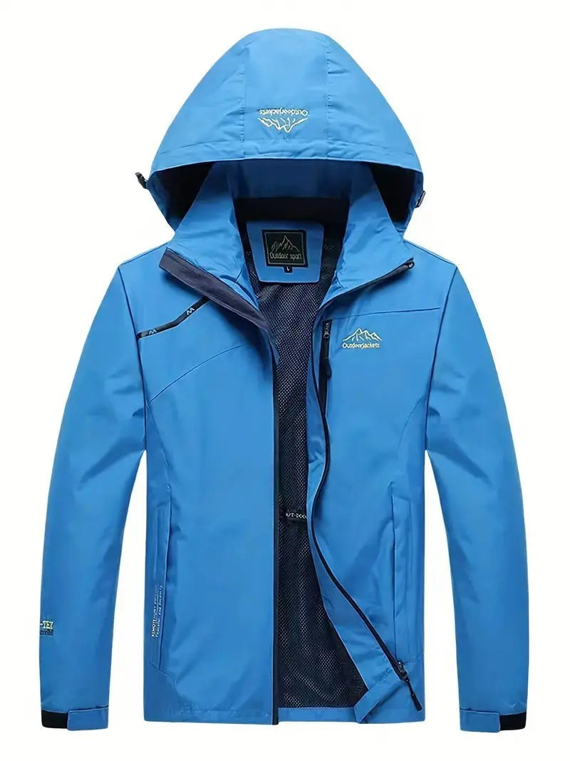 Men's Waterproof Windbreaker – Breathable Outdoor Rain Jacket