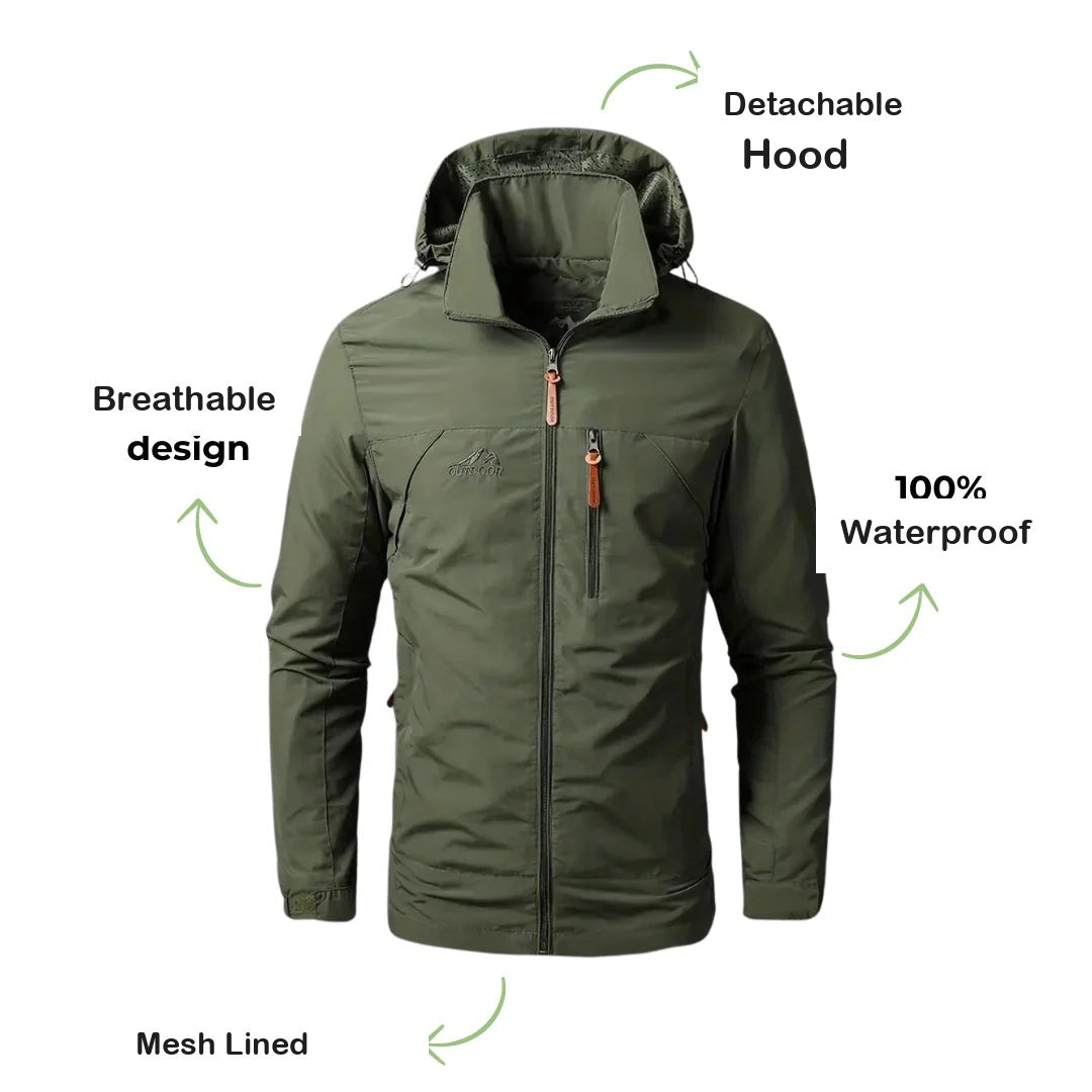 Men's Waterproof Windproof Jacket – Breathable Spring Shell