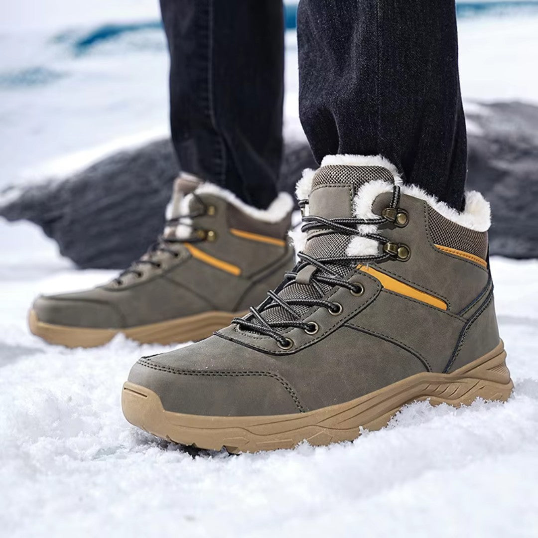 Men's Winter Hiking Boots – Waterproof Fleece-Lined Snow Boots