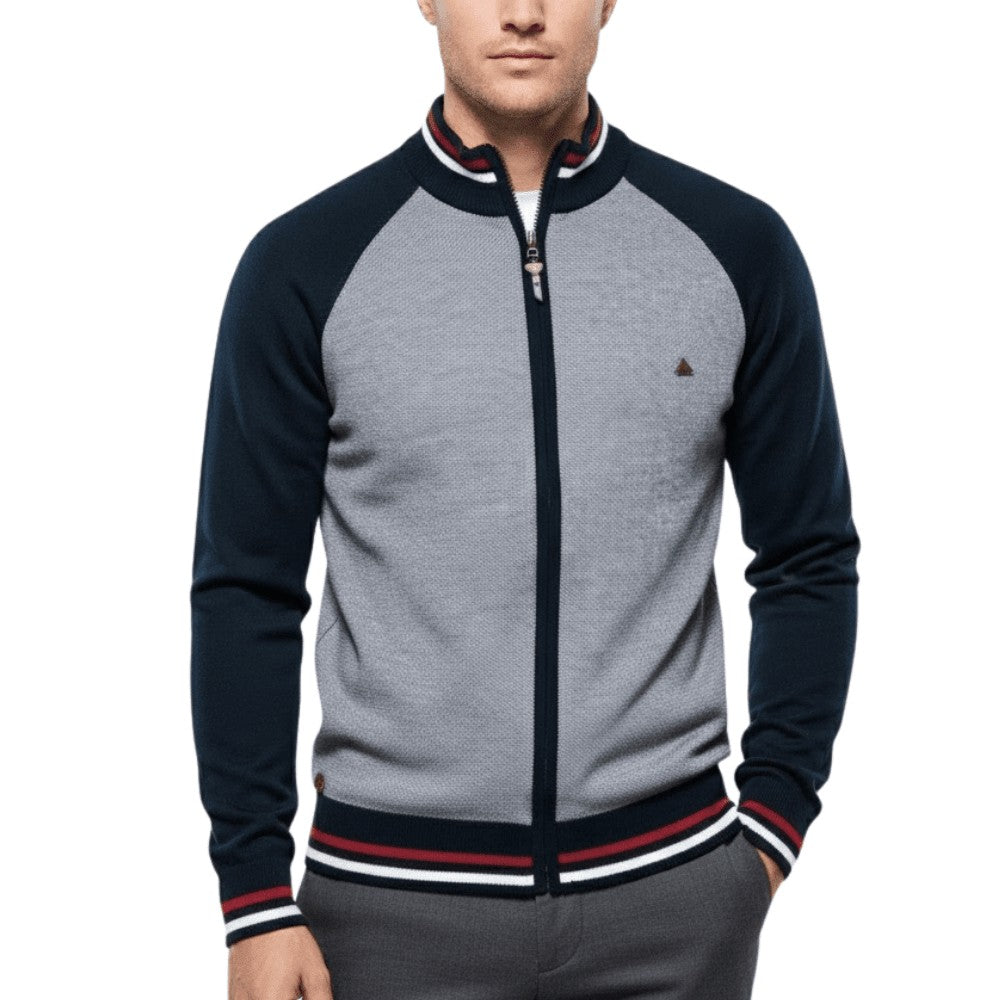 Men's Zip Sweater – Lightweight Cotton Knit Layer