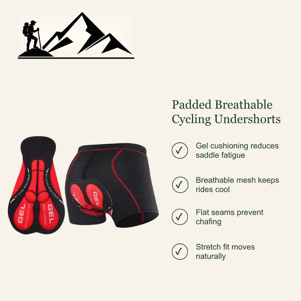 Padded Cycling Undershorts – Gel-Cushioned Breathable Base