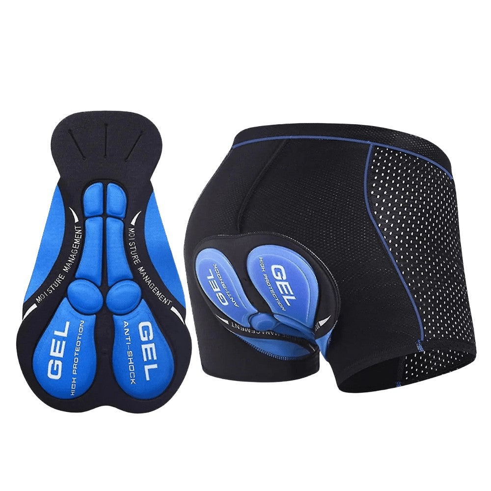 Padded Cycling Undershorts – Gel-Cushioned Breathable Base - Blue