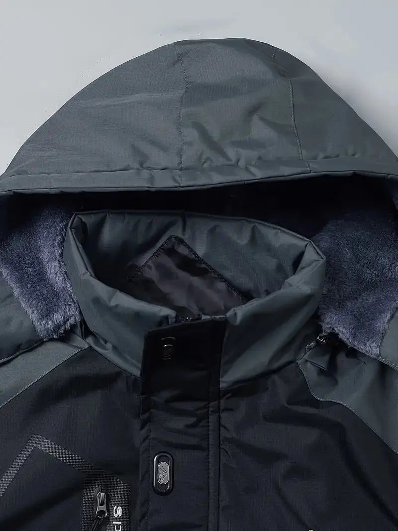 Padded Winter Jacket – Waterproof Windproof Fleece-Lined