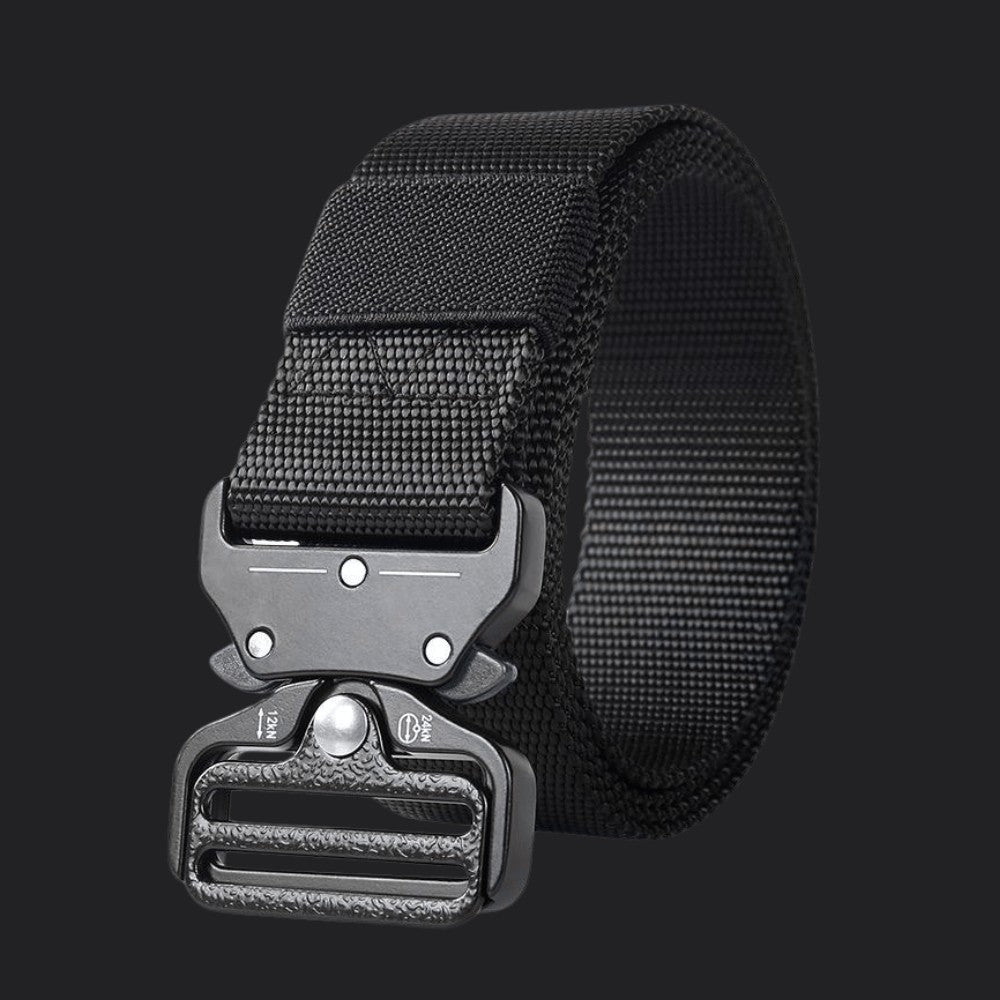 Quick-Release Outdoor Belt – Adjustable Tactical Web Belt - Black