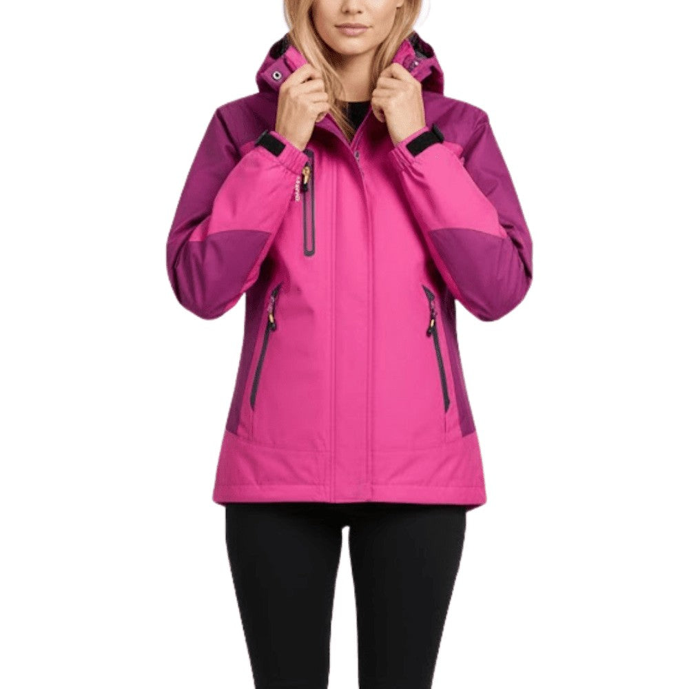 Rain Jacket – Waterproof Insulated Hooded Shell - Pink