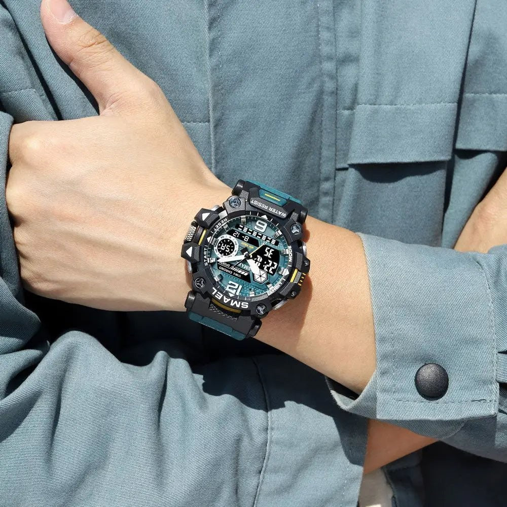 Rugged Outdoor Watch – Dual-Display Shock-Resistant 50m