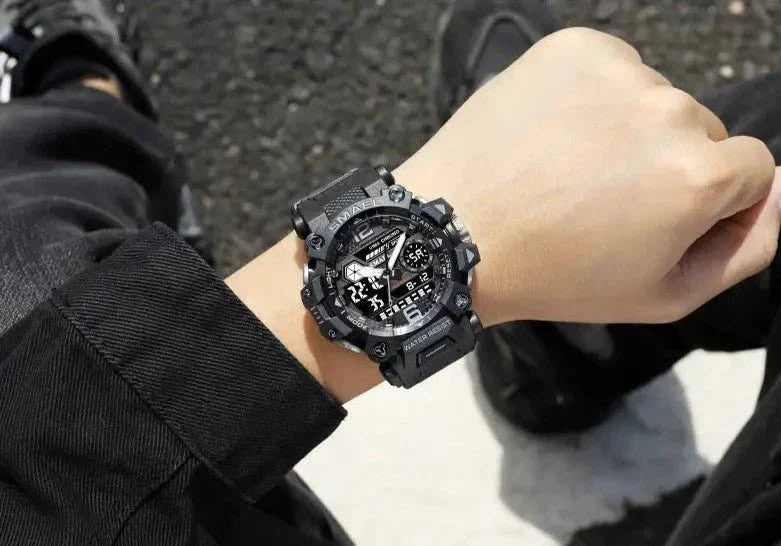 Rugged Outdoor Watch – Dual-Display Shock-Resistant 50m
