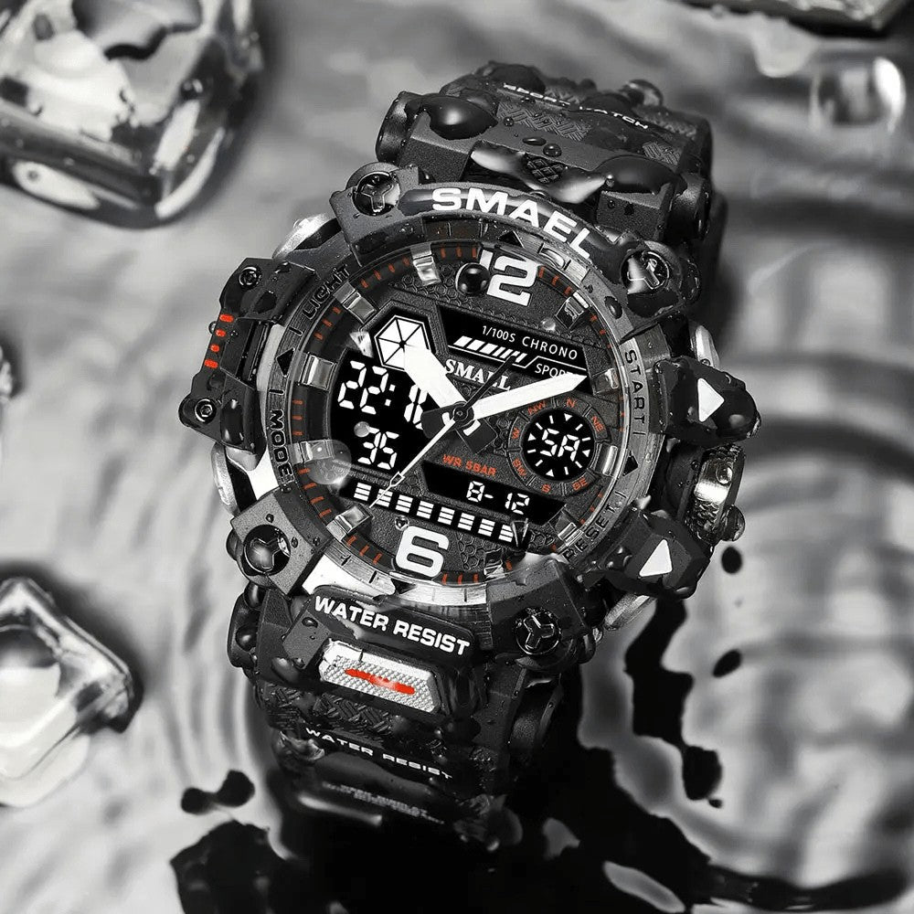 Rugged Outdoor Watch – Dual-Display Shock-Resistant 50m