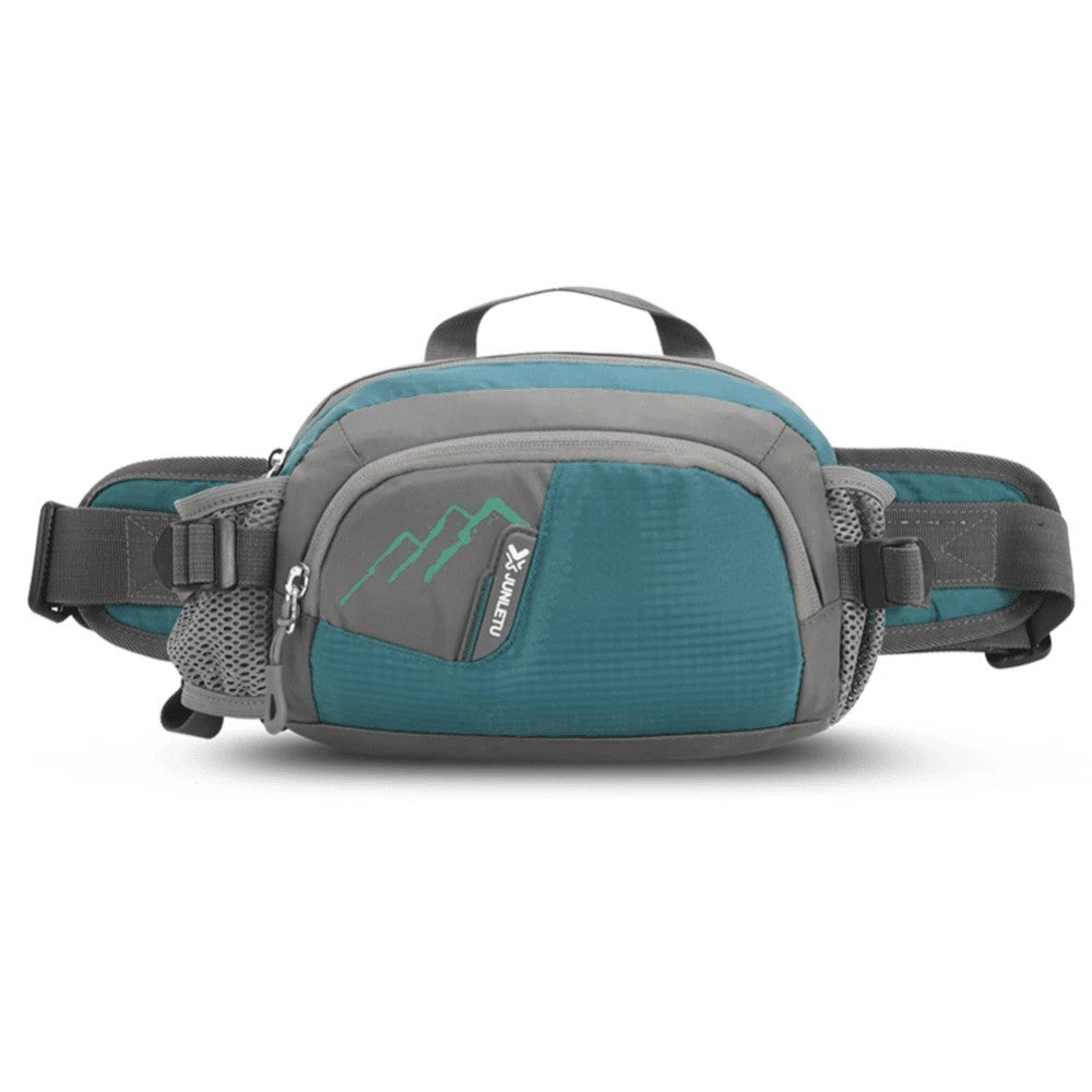 Running Waist Pack – Water-Resistant Bottle Holder Belt - Lake Blue