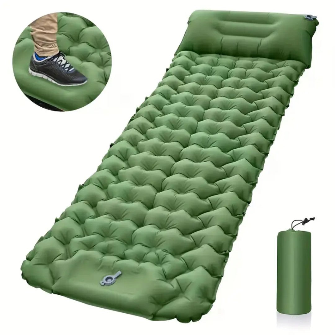 Self-Inflating Camping Sleeping Mat – Air Mattress with Built-In Pump