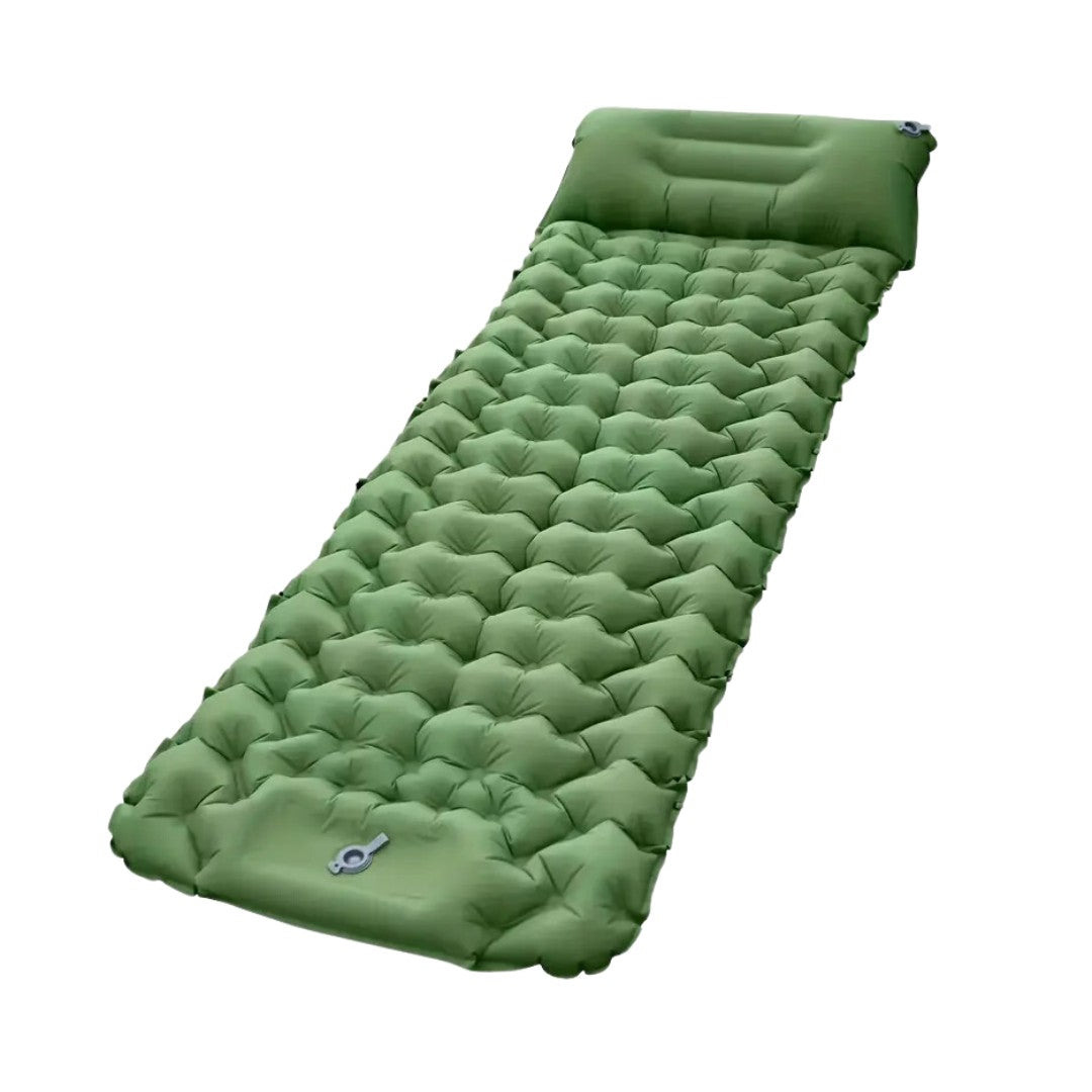 Self-Inflating Camping Sleeping Mat – Air Mattress with Built-In Pump - Green