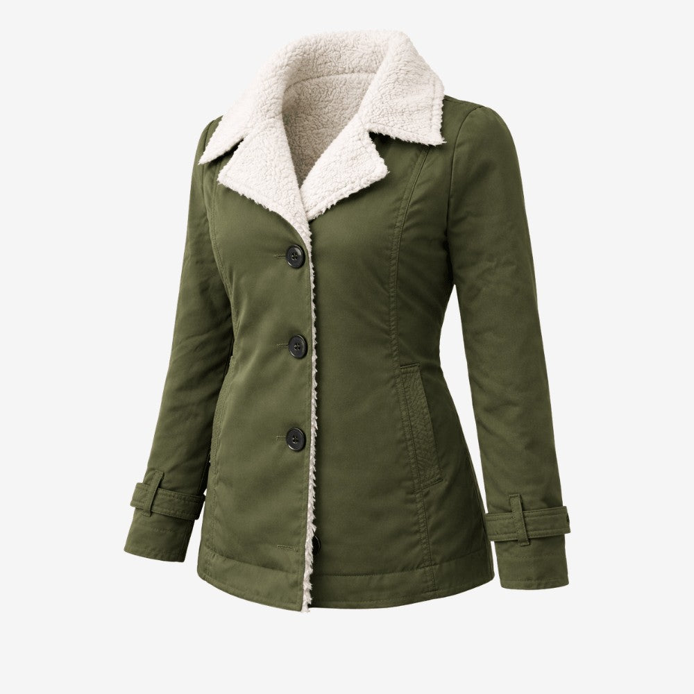 Shearling-Lined Parka – Insulated Mid-Length Winter Coat