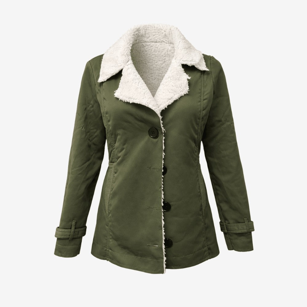 Shearling-Lined Parka – Insulated Mid-Length Winter Coat