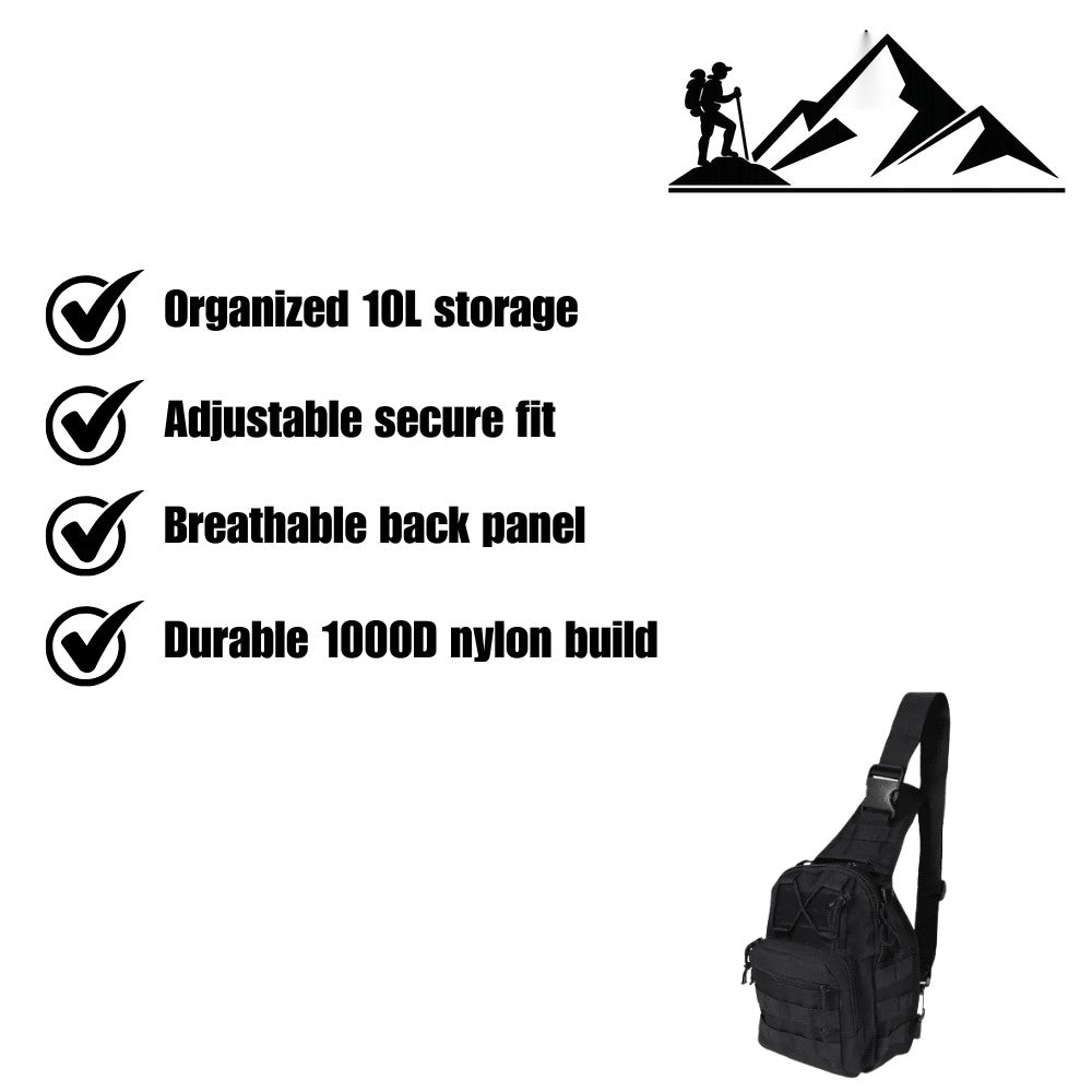 Shoulder Bag 10L – Durable 1000D Adjustable Sling